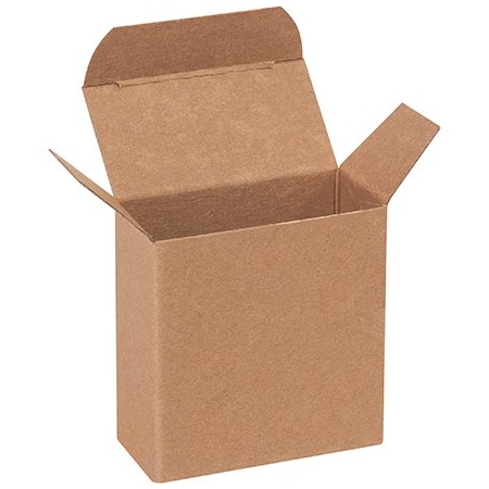 Bsc Preferred 2-1/2 x 1 1/4 x 2-1/2'' Kraft Reverse Tuck Folding Cartons, 1000PK RTC17